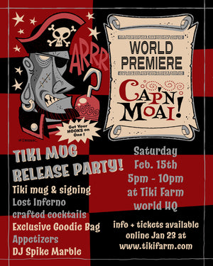 Derek Yaniger's Cap'n Moai World-Premiere - Mug Signing Party @ Tiki Farm