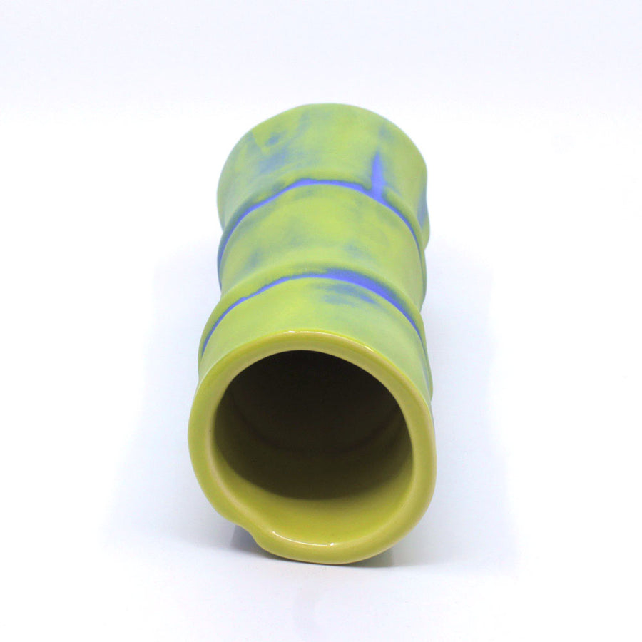 Bamboo Mug - Retro Green with Blue Wash