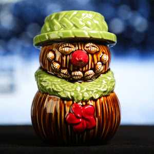 Coconut Snowman Holiday Tiki Mug