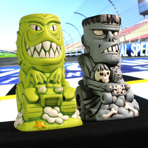 Gill Gasser & Ghoul Gasser Tiki Mugs & Metal Print Set