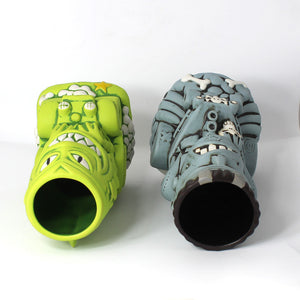 Gill Gasser & Ghoul Gasser Tiki Mugs & Metal Print Set