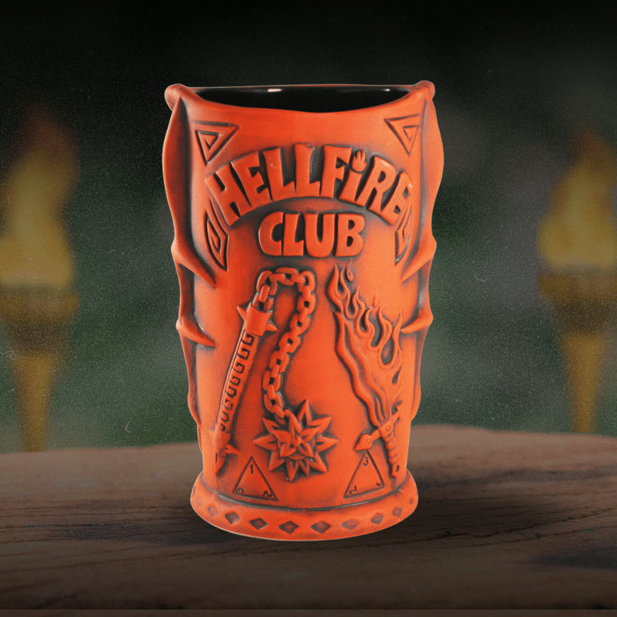 Stranger Things Hellfire Club Tiki Mug in Burnt Orange