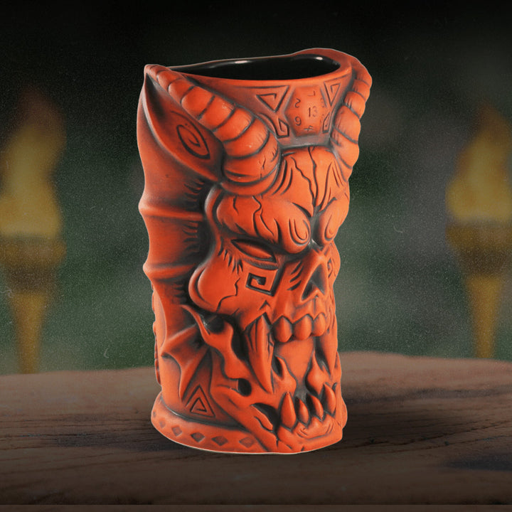 Stranger Things Hellfire Club Tiki Mug in Burnt Orange