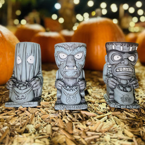 The Trick or Treater Terrifying Trio Tiki Mug Set